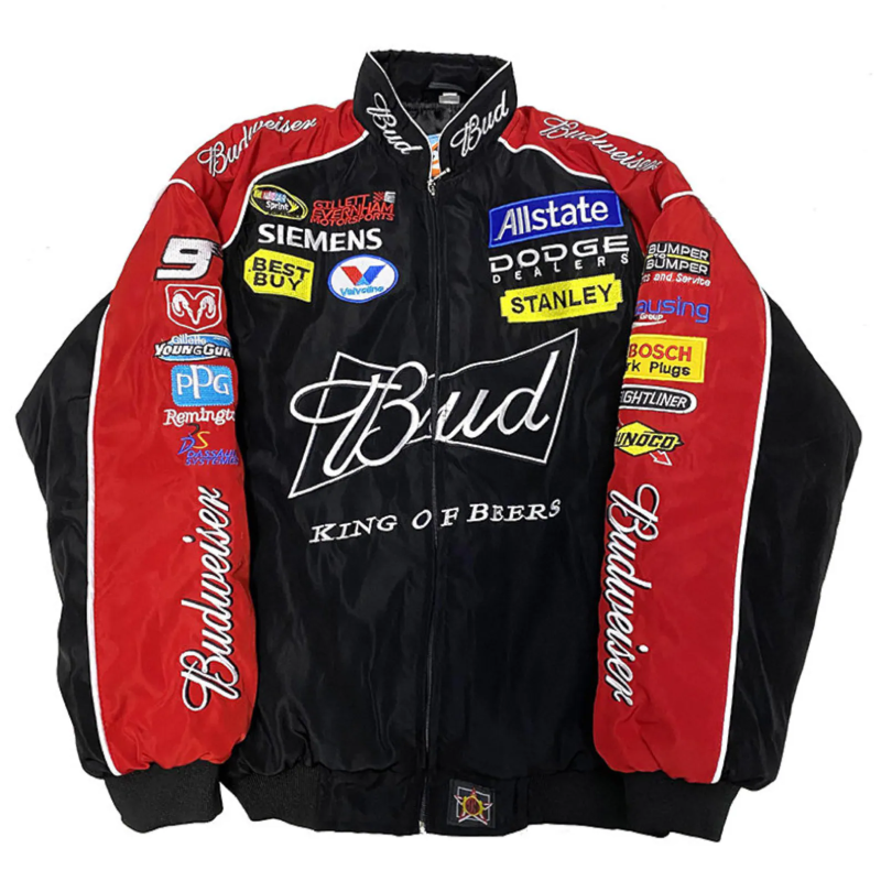 Vintage store 80s racing jacket Budweiser jacket